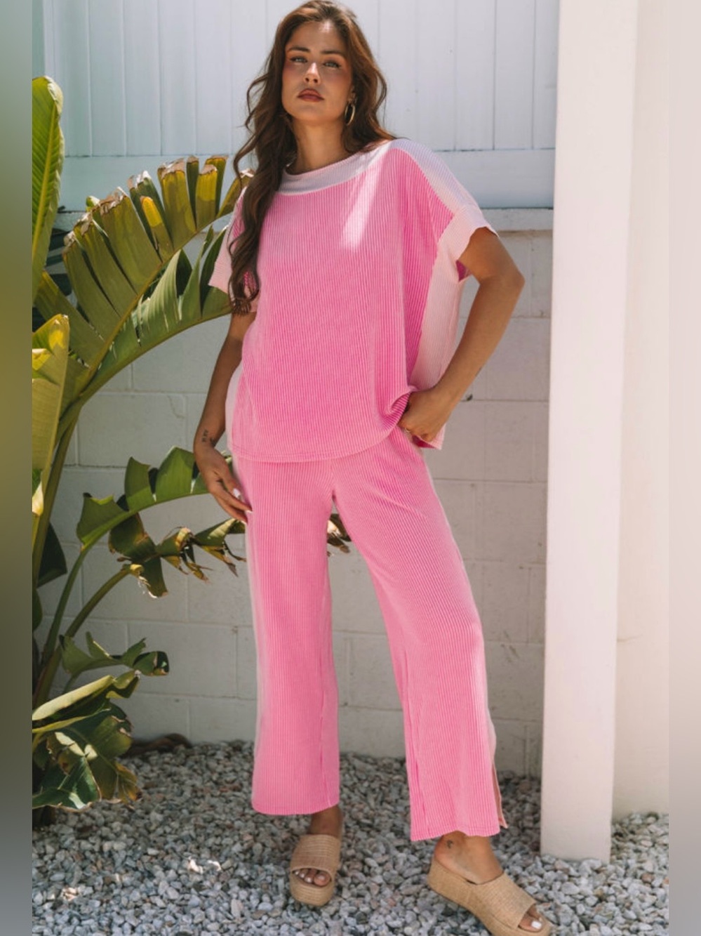 XoXo Relaxed Ribbed Two-Piece Lounge Set ✨